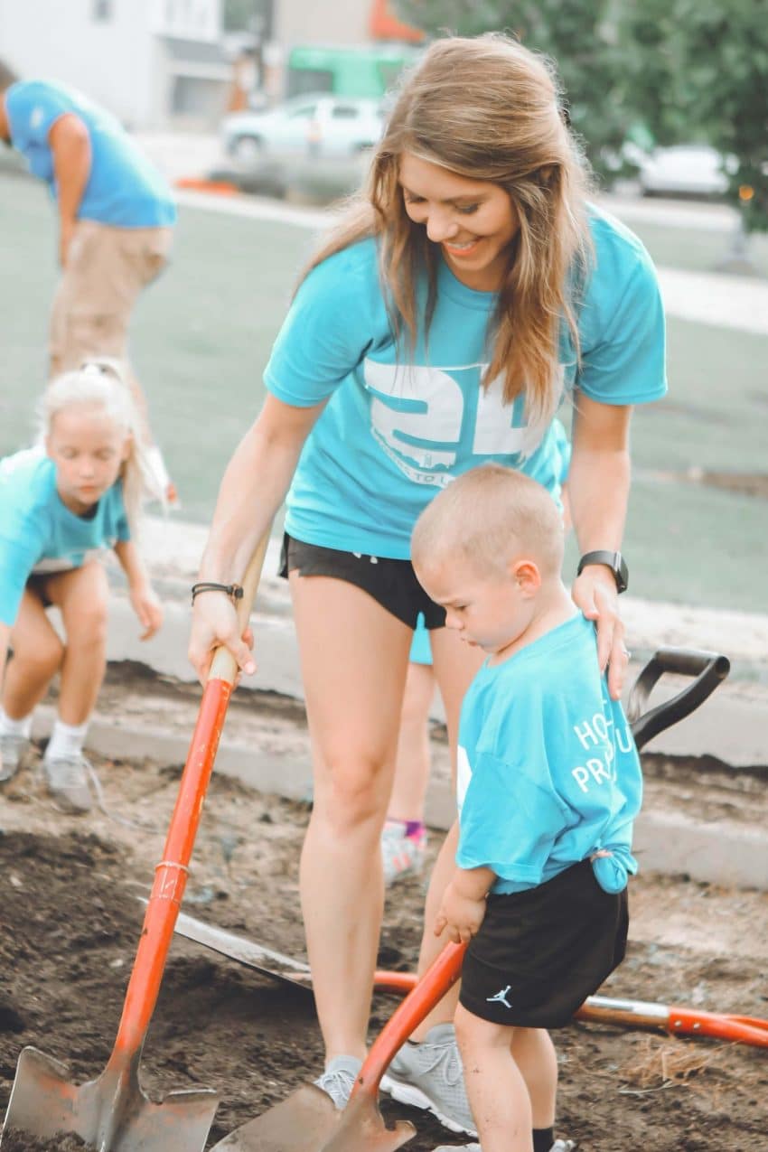 Girl volunteering during a gap year