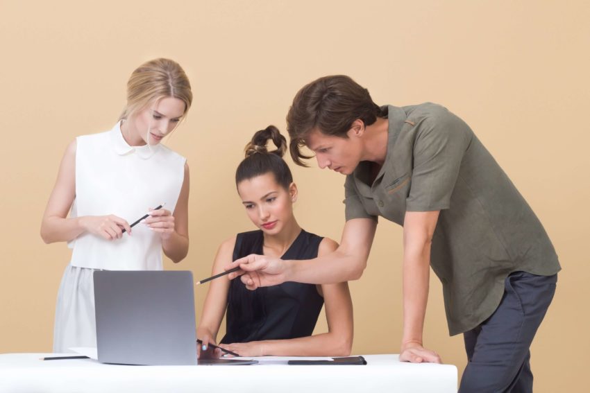 A group solving a conflict