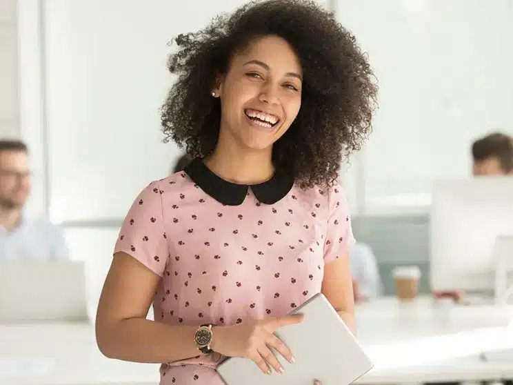 a young female business professional